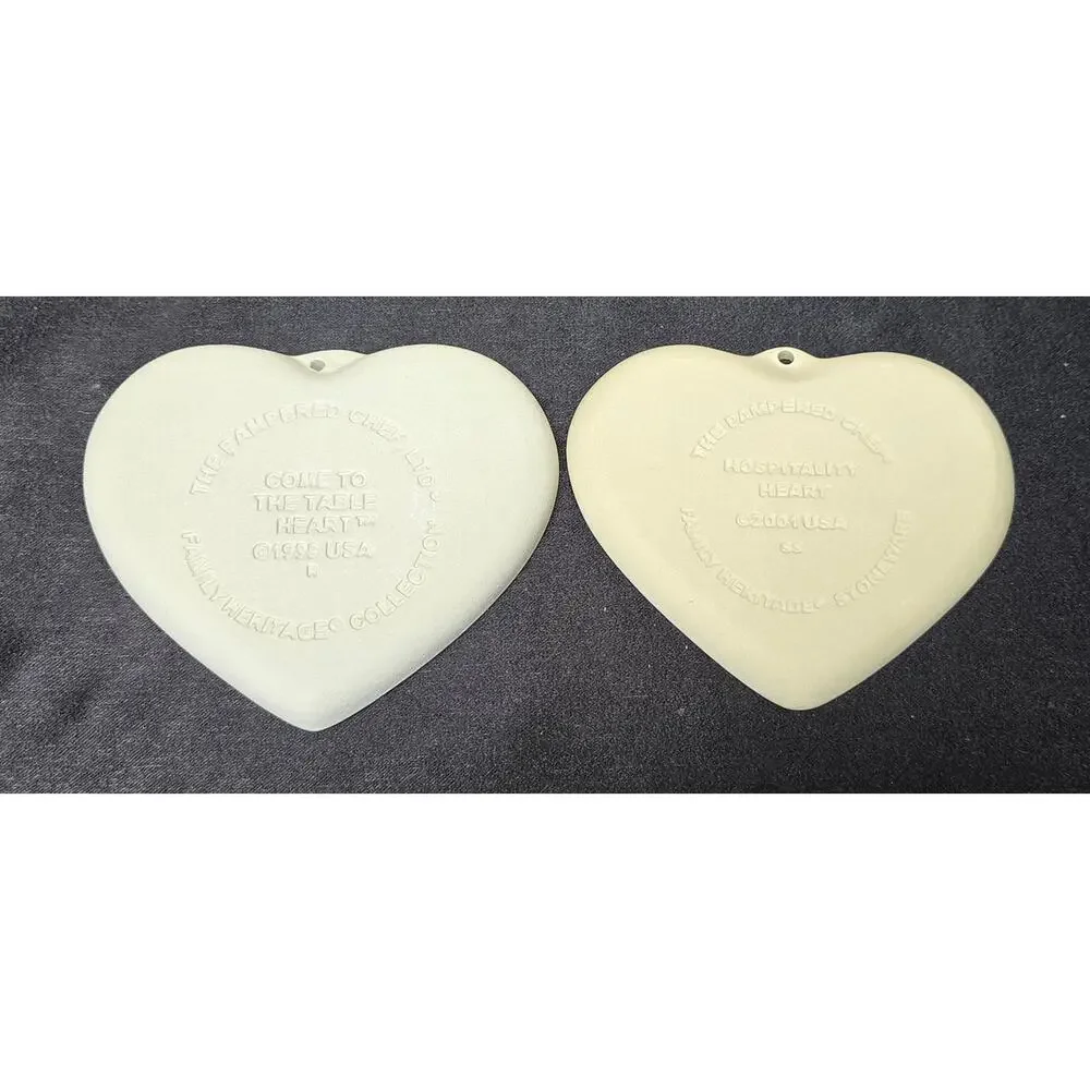 The Pampered Chef Family Heritage Hospitality & Table Heart Clay Cookie Mold